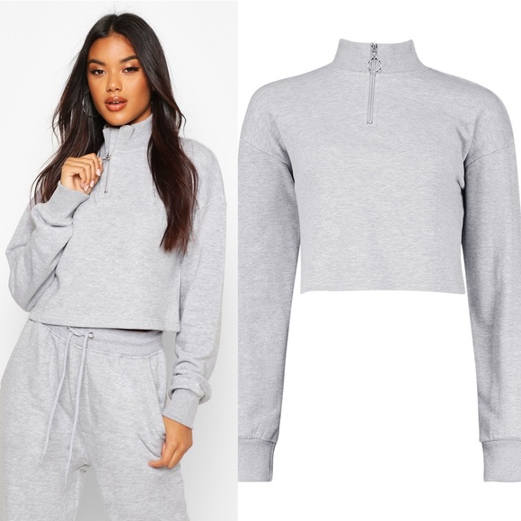 Boohoo Tops - Boohoo crop sweatshirt